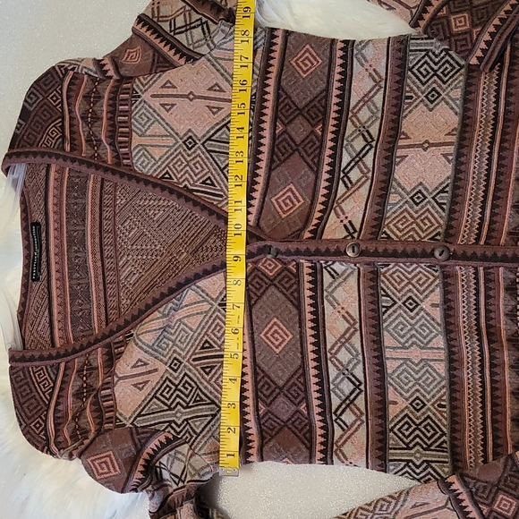 PERUVIAN CONNECTION SWEATER CARDIGAN SIZE: L - Picture 7 of 7